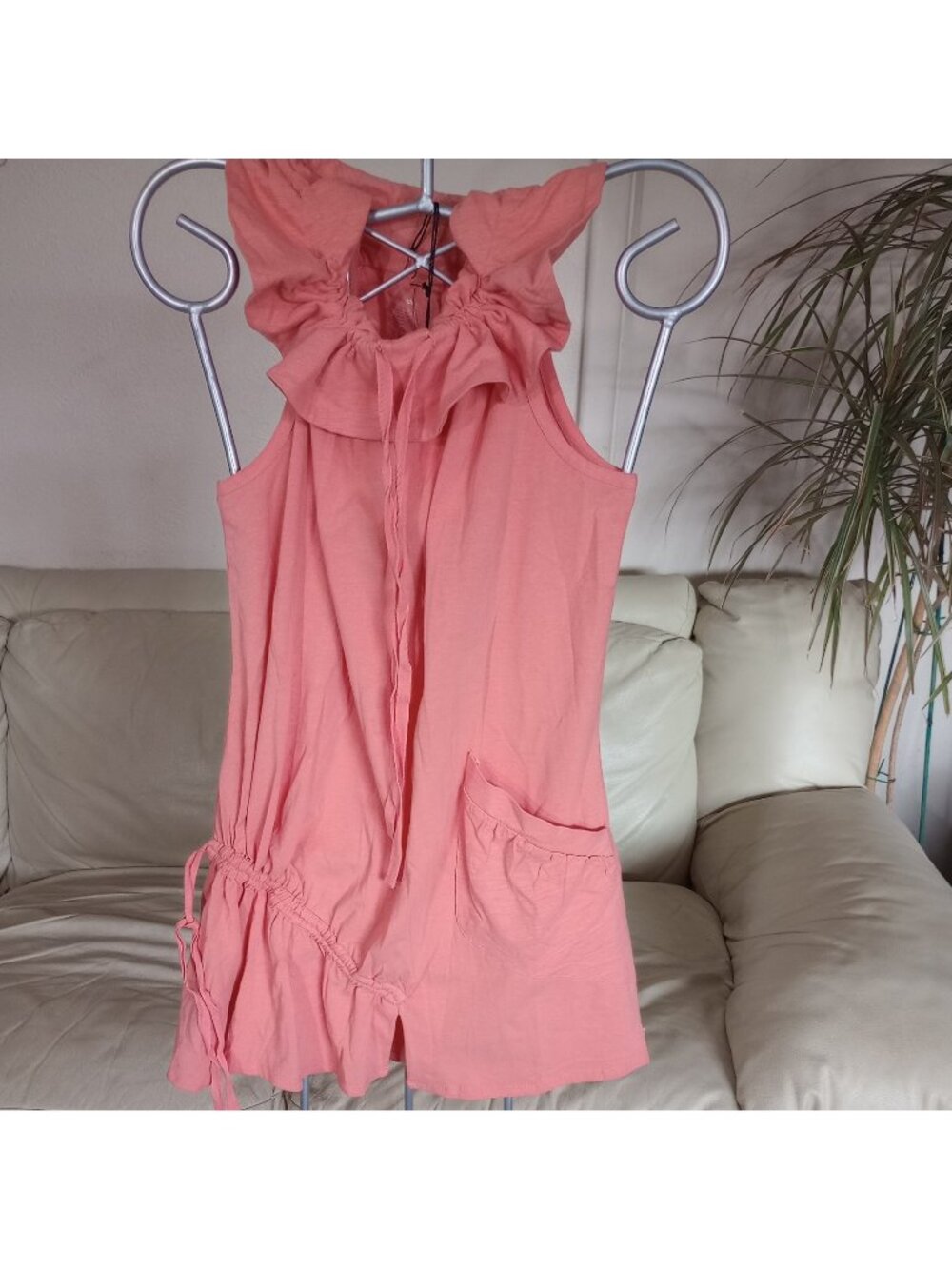 New Buddha dress  Pink Salmon/Peach/orange Dress  Size Med Length 31 inches